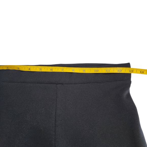 Hunter & Brown Womens Wide Leg Cropped Pants Size Small Black Pull On Ponte Knit - Picture 8 of 11